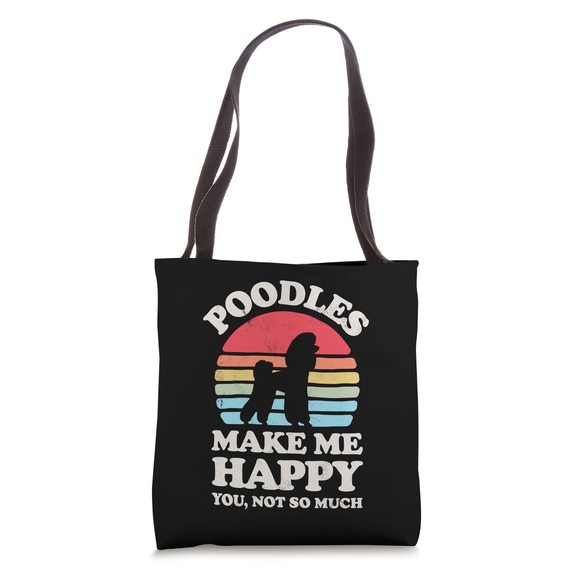 Poodles Make Me Hay You Not So Much Retro Dog Vintage Tote Bag >:) - Picture 1 of 4